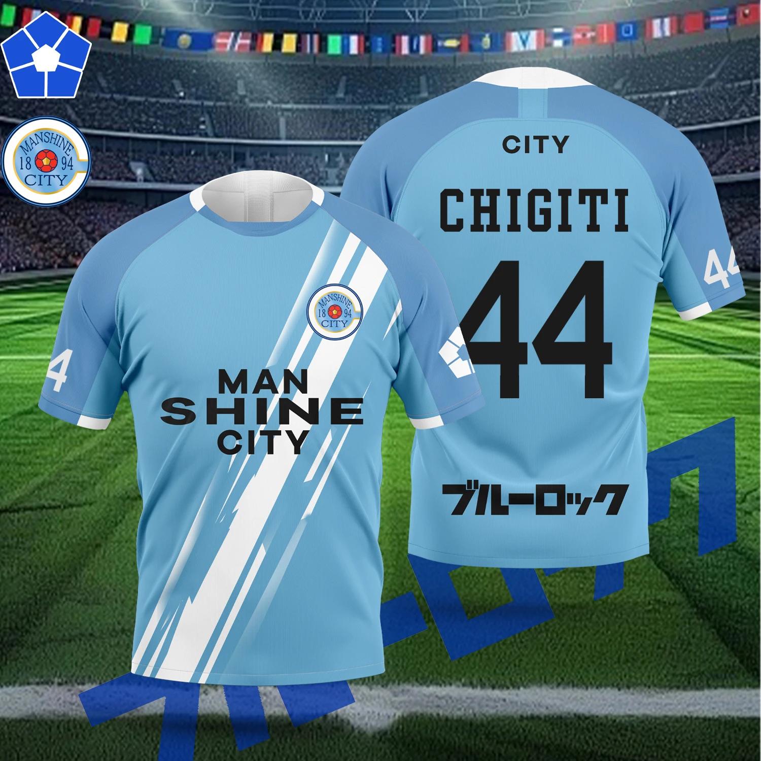 

Custom Blue Lock Manshine City Cartoon Anime NAGI Cosplay Men Jersey Summer Sports Short Sleeve Children Tee Tops Women T-shirt M