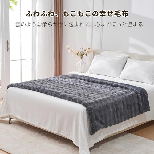 VCGUDOE Winter Blanket, Fluffy and Soft, Double-Layer, Warm, Thick, Comforter, Single, Semi-Double, Double, Stylish, Soft, Comfortable, Washable (140