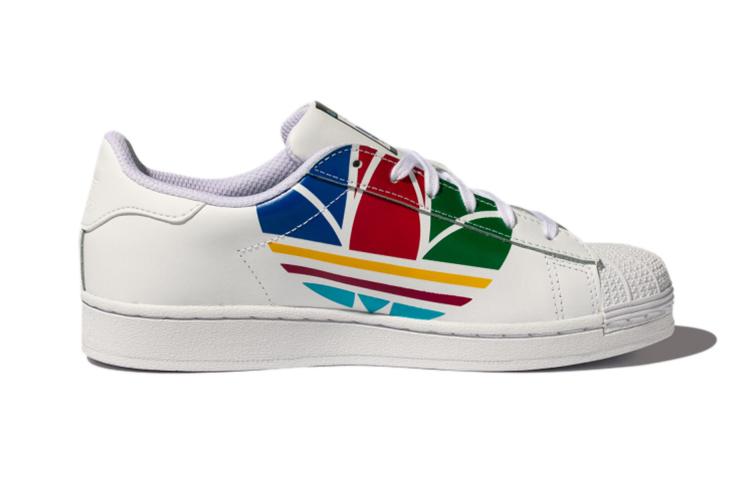 Adidas Superstar Pure J 'Colorful Trefoil - Cloud White'