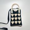 Plaid Cartoon Women's Crossbody Mini Bag: Cute, Lightweight, Knitted Phone Holder for Parent-Child Matching (2024)