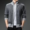Neuer Herbst- und Winter Herren-Cardigan-Pullover Plus Samt und Verdickt Farblich passend Modischer Herren-Pullover Pulloverjacke