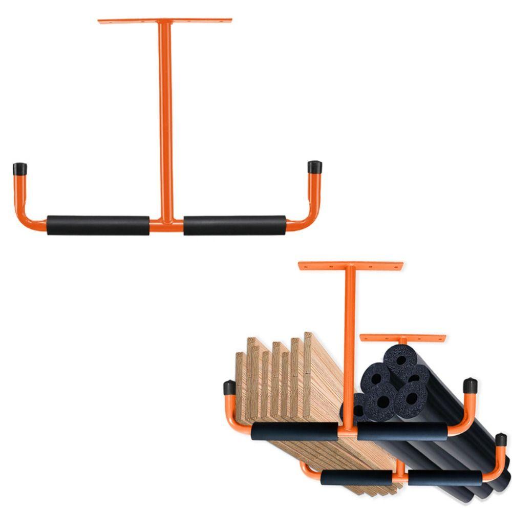 Wall Mounted T-Shaped Storage Rack Space Saving Heavy Duty Hanger  Garden Tools Storage
