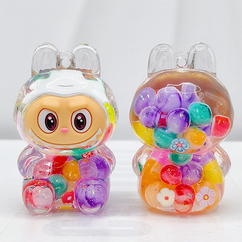 Quicksand Rabbit Cute Flash Color Dopamine Car Home Toy Ornaments