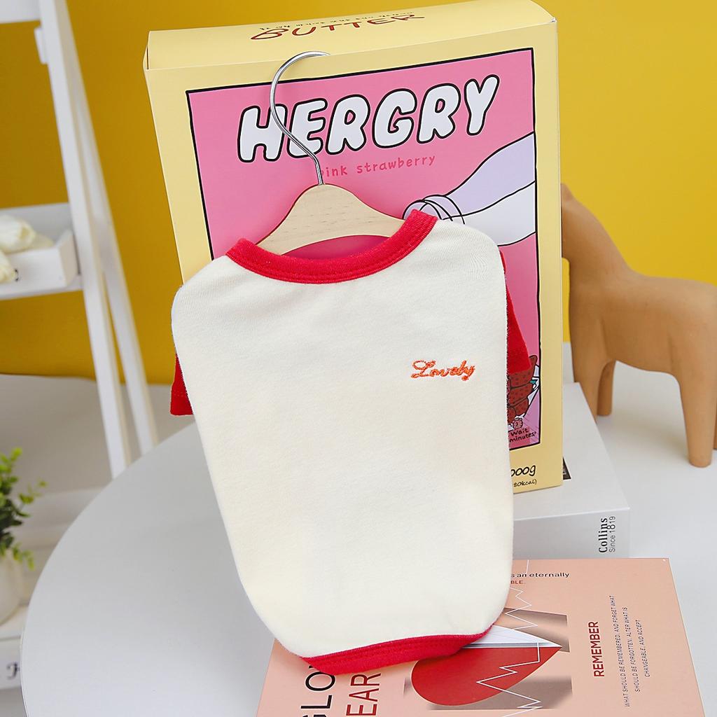 Spring and Summer New Pet Clothes Pet Clothes Teddy Home Clothes Hit Sleeve T-shirt Dog Clothes