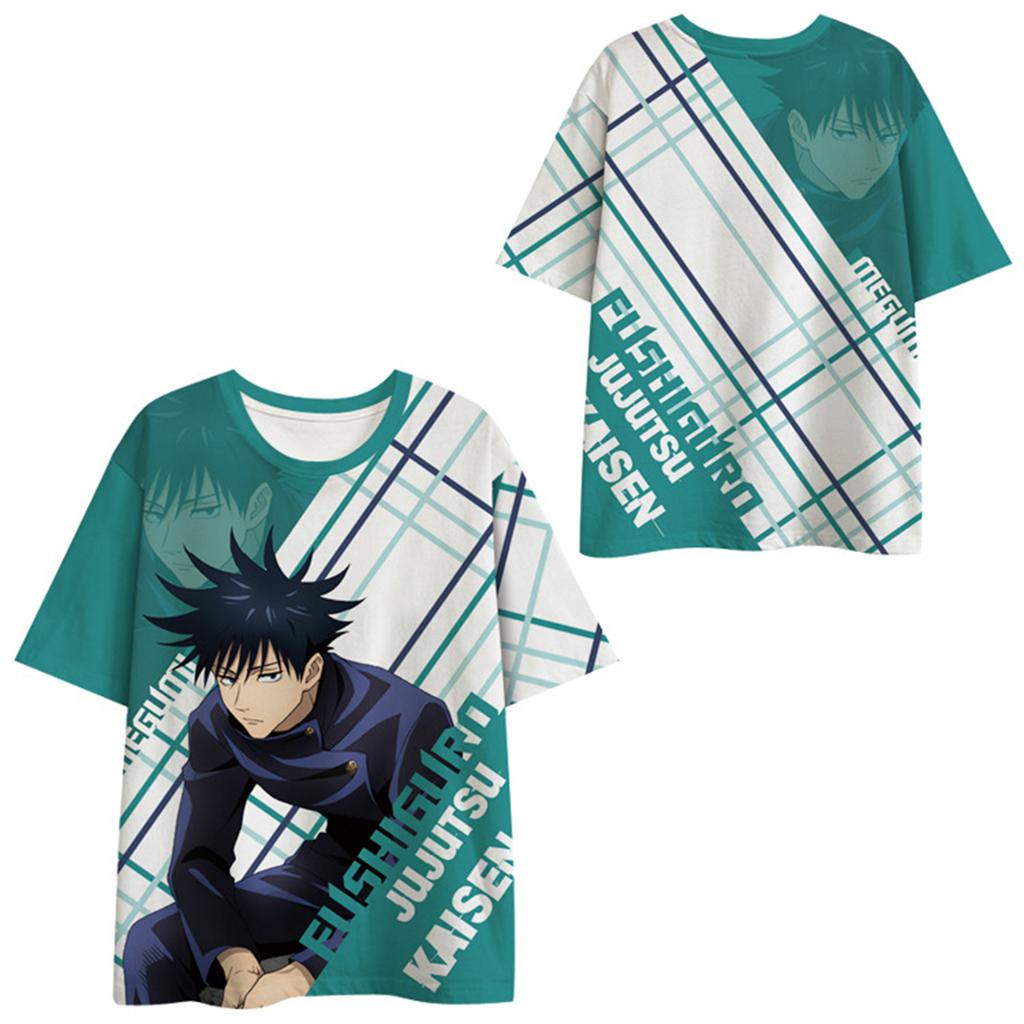 Japanese Anime Jujutsu Kaisen T-Shirts Satoru Gojo 3D Printed Summer Quick Dry Round Neck Short Sleeves for Men Polyester Do Not Fade New