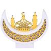 ABWR-Moon LED Light Ornaments Wooden Crafts Middle Eastern Decorations Home Desktop Party Decorations White