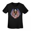 American Bald Eagle USA Flag TShirt Women Short Sleeve T Shirts Round Neck Streetwear Cotton Summer Tees Streetwear