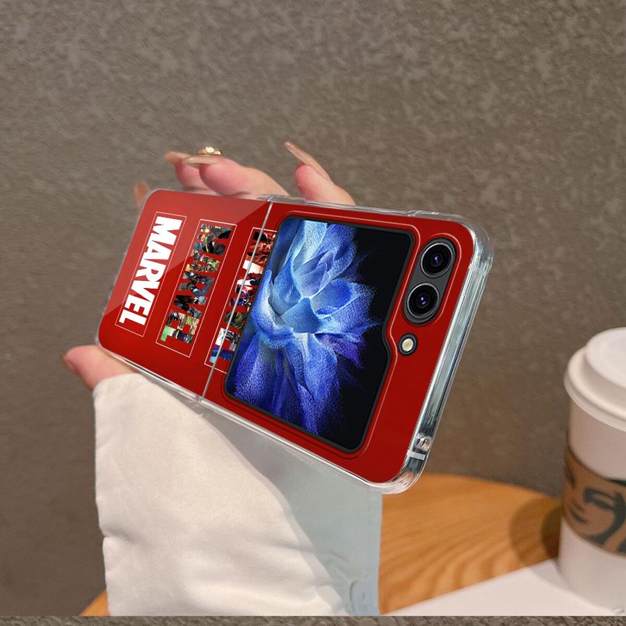 Carcasă Dură pentru Telefon Samsung Galaxy ZFlip7 ZFlip3 ZFlip5 Z Flip 7 6 5 4 3 ZFlip4 ZFlip6 Diverse Logo-uri Marvel