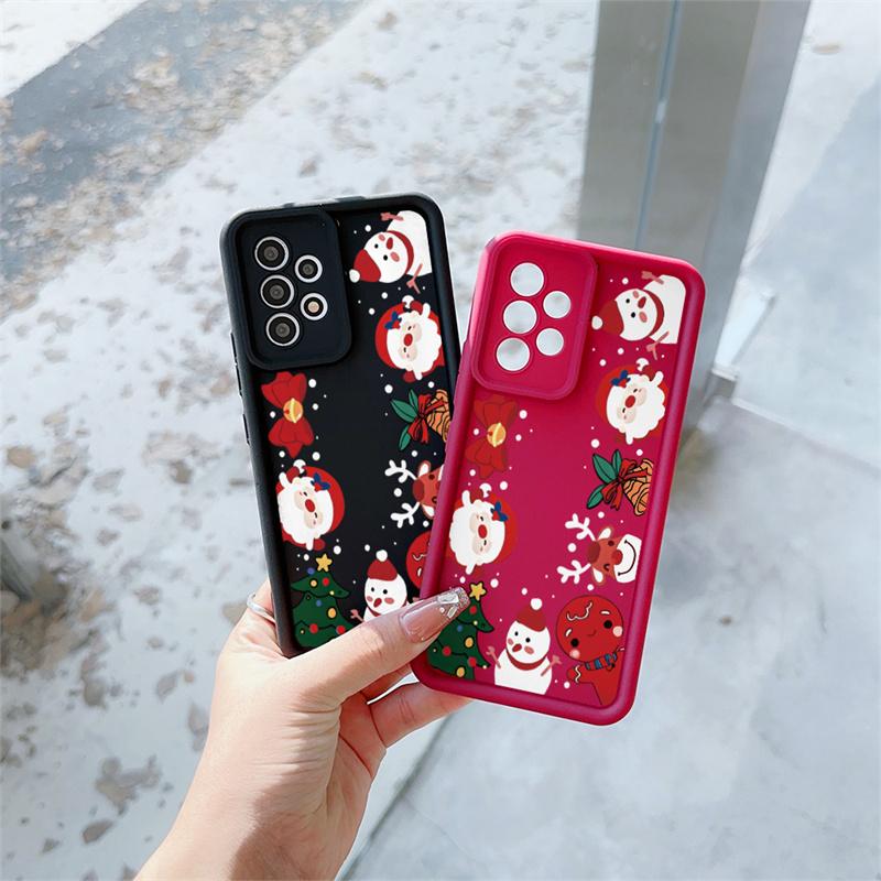Cartoon Christmas Case For IPhone 11 14 15 Pro Max 13 12 Mini X XR XS Max 6 6S 7 8 Plus New Year Gift Silicone Protection Cover