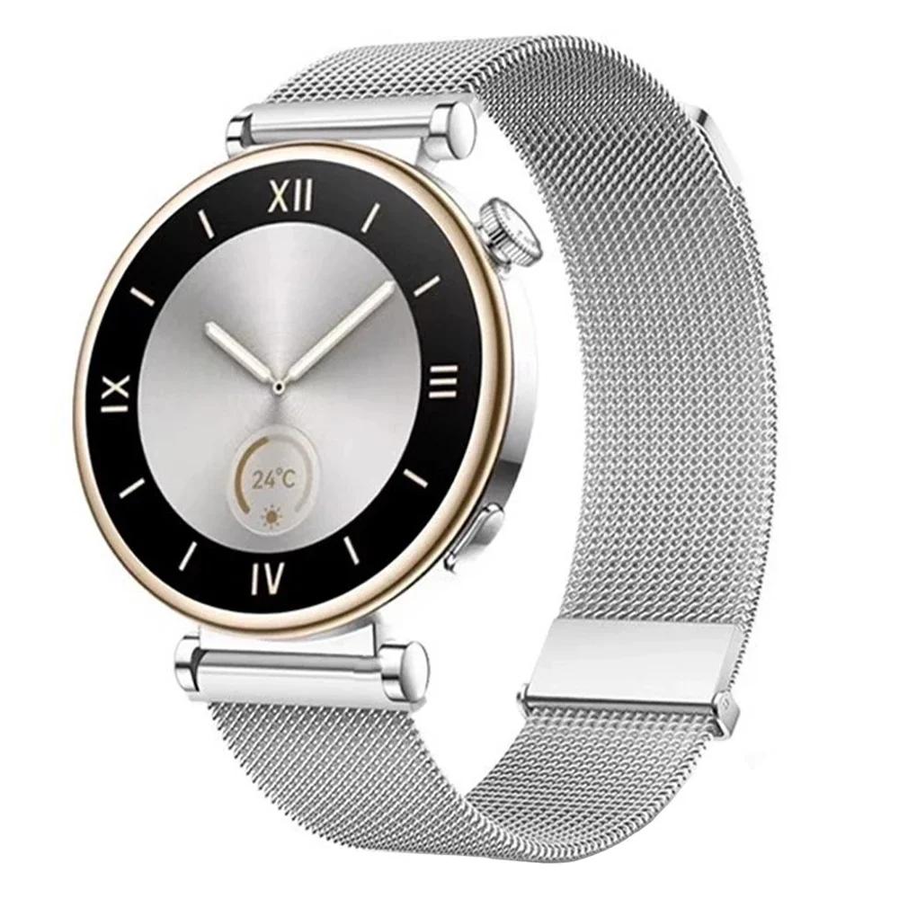 

18мм 20мм 22мм Миланская петля Ремешок Для Huawei GT4 41мм 46мм GT3Pro Для Samsung Galaxy Watch 6 Classic 43 47мм 40 44мм Металлический ремешок 18mm серебряный