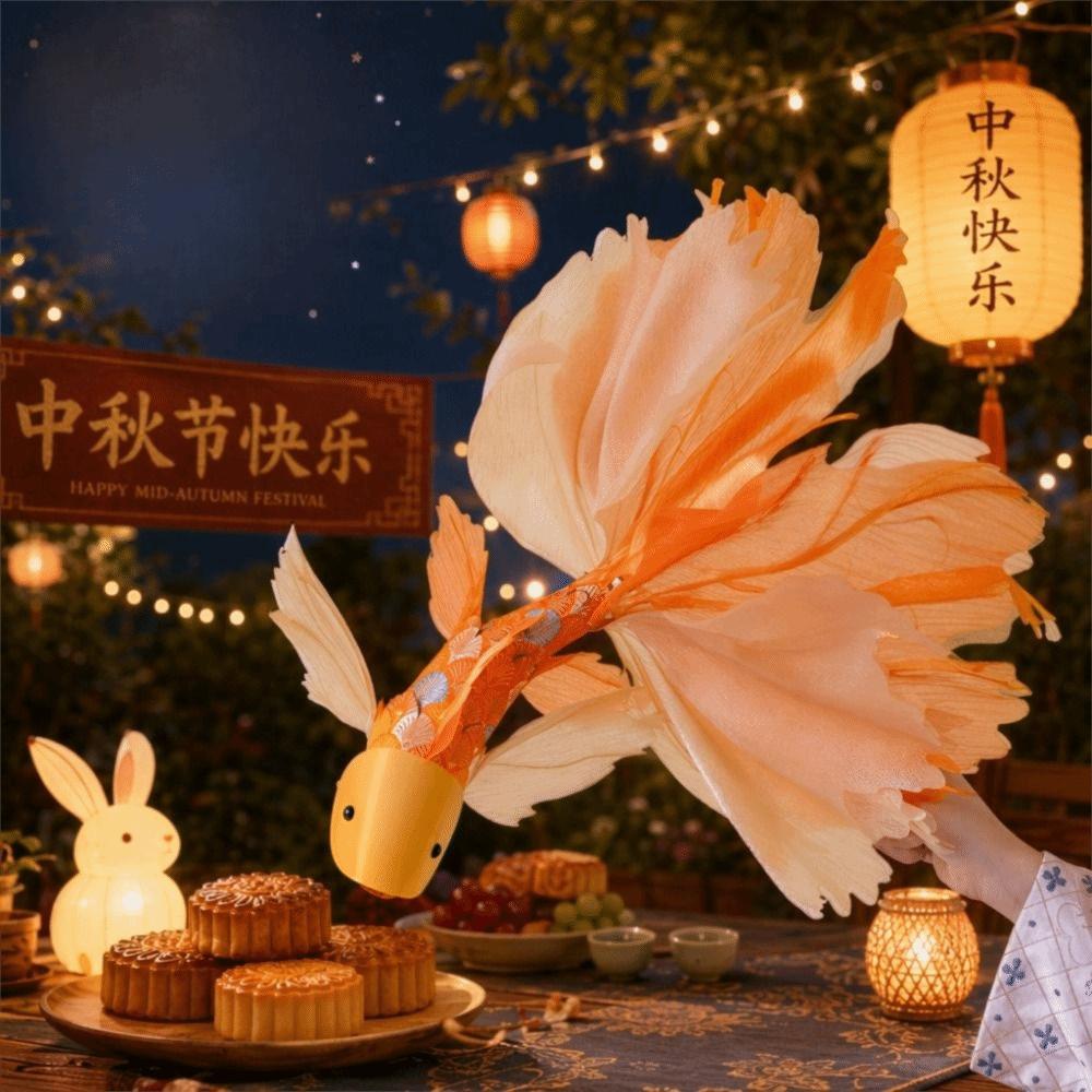 DIY Mid-Autumn Festival Koi Lantern Chinese Traditional Glowing Handheld Glowing Lantern Flexible Fish Body