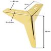 Star furniture leg, gold chrome, height 10 cm