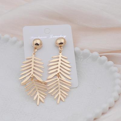 Bohemia Style Drop Earrings for Wedding Fashion Statement Temperament Hanging Leaf Dangling Earrings Women Ear Jewelry