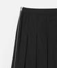 Milo Woman Zipper Layered Pleated Skirt [Black]