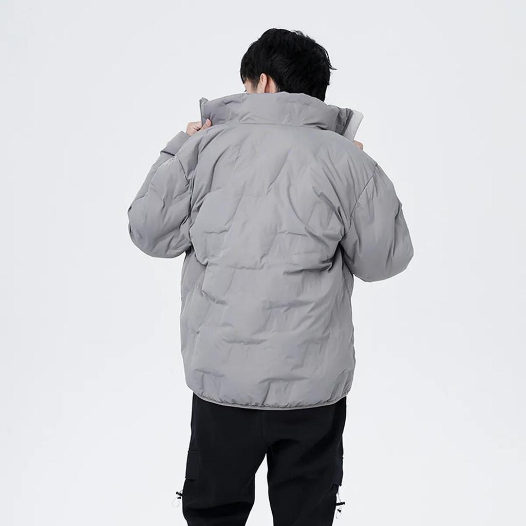 New Balance Down Jackets Men's Gray Stand Collar Moderate Other (Unisex) Down Jackets AMJ14330 RCD
