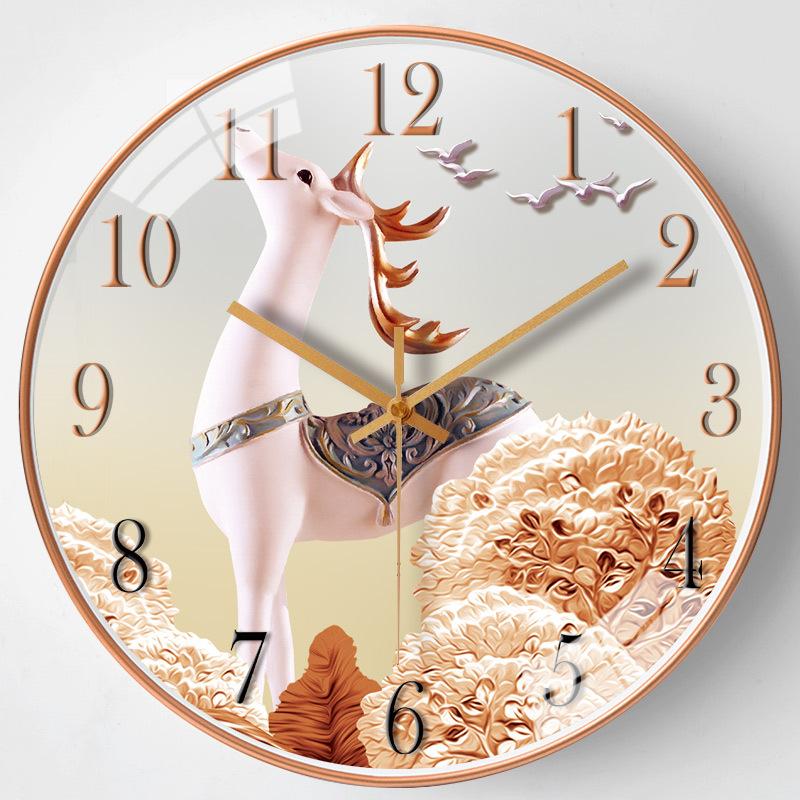 16-inch 40cm Living Room Wall Clock Light Luxury Bedroom Home Clock Wall Decoration Clock Quartz Clock Hanging Table