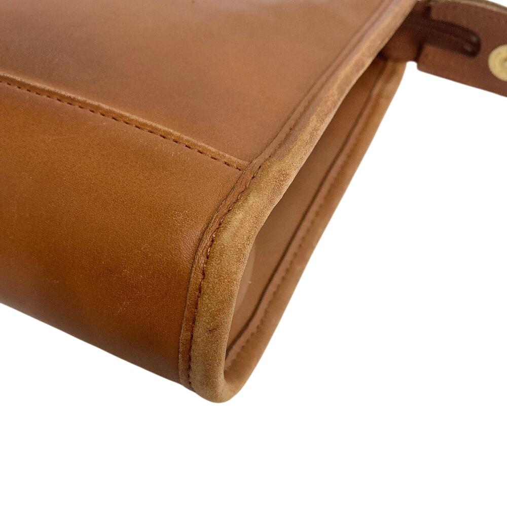 COACH 9833 Pouch business bag leather Clutch bag Brown leather Used