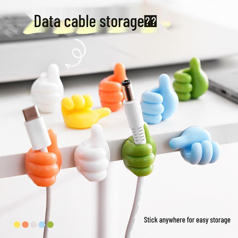 Thumb Hook Cable Organizer: Cute, Creative, No-Trace Adhesive Wire Holder