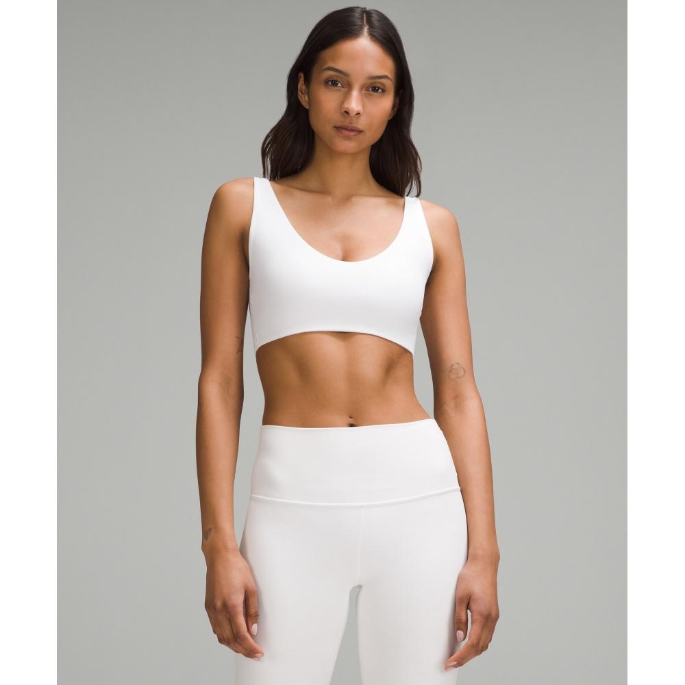 Lululemon Bend This SCoop And SquAre BrA  Light Support  A C Cups White