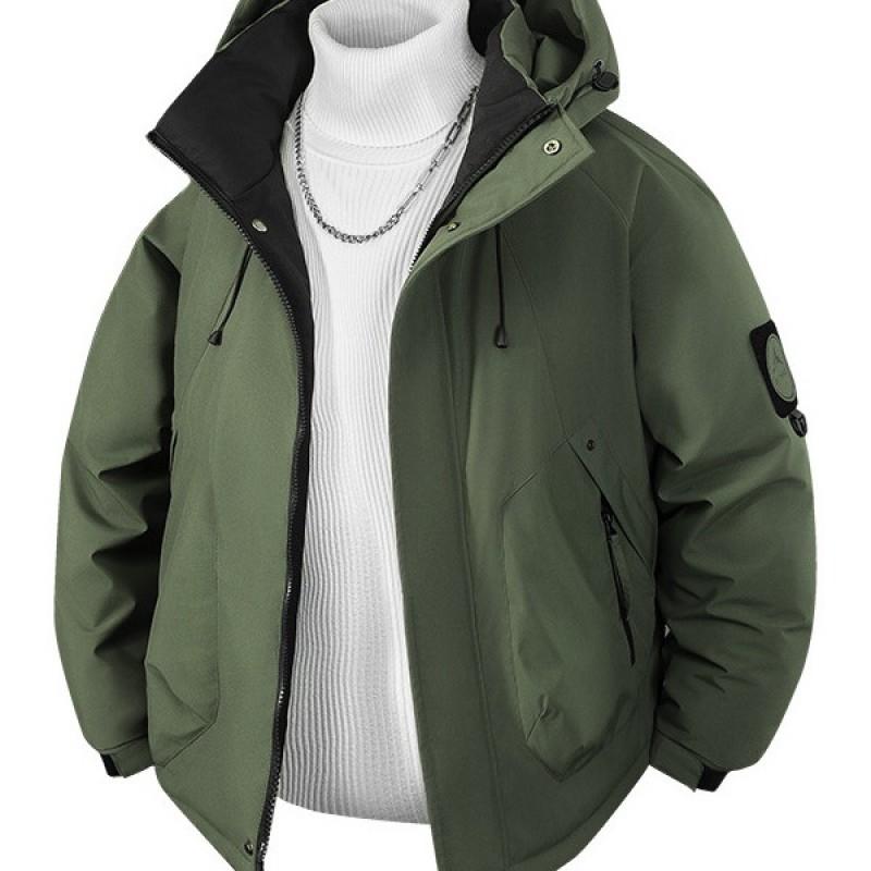 Couple Winter Hiking Cotton Jacket Thick Warm Outdoor Stand Collar Coat Men Women