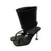 Summer Square Toe Heeled Sandals Feminine 2025 New Plus Size Clip-toe Stiletto Sandals