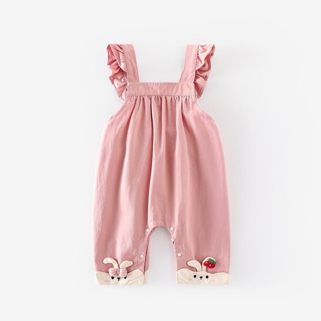 2025 Autumn Baby Denim Romper: Fashionable Korean-Style Rabbit Overalls