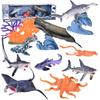 Marine Animals Figurine Set 10 Pcs Manta Whale Squid Catfish Za5173