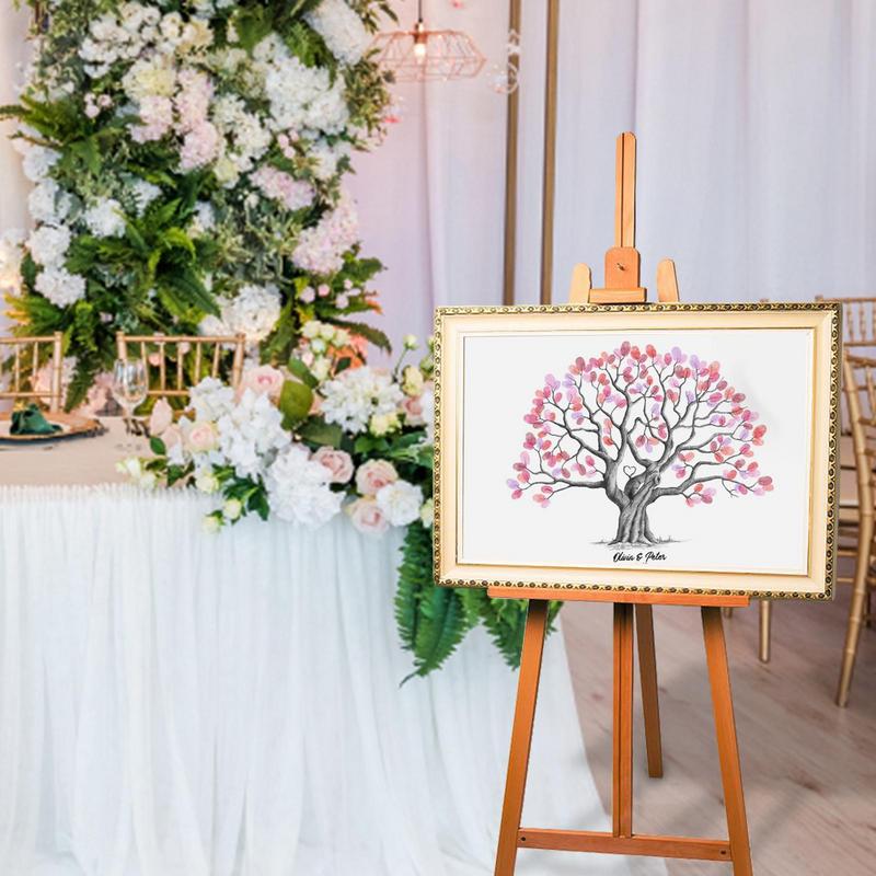 Wedding Guest Book Alternative Tree Graduation Guest Book Fingerprint Tree Canvas Waterproof Creative DIY Sign-In Book