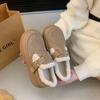 Platform snow boots, plush warm fluffy shoes, Birkenstocks, new winter Birkenstocks cotton shoes