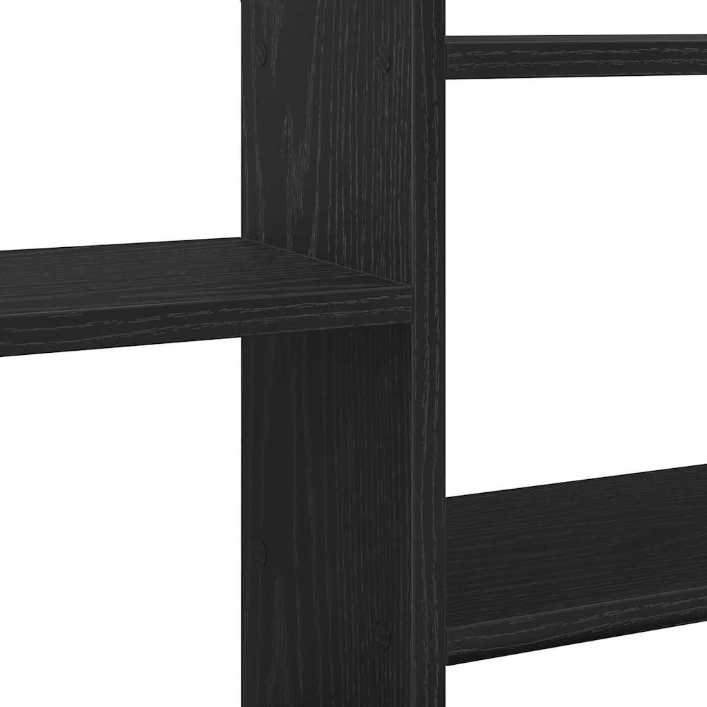 Wall Shelf Black Oak Effect 167.5x18x68 cm Engineered Wood