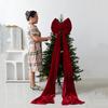 Super Large Christmas Bow Pendant Red Velvet Xmas Tree Bowknot Pendant Ornaments for Home Decor New Year Party Gifts Decoration