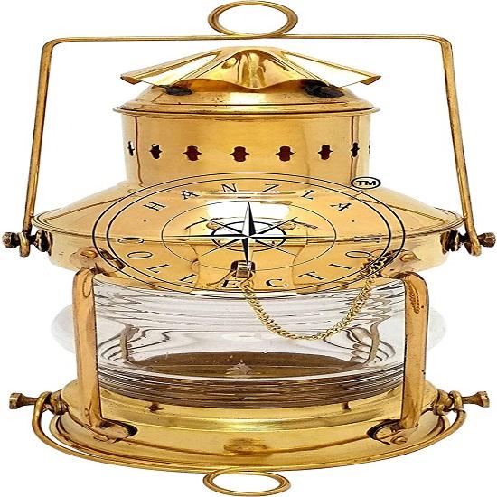 Vintage mosiężna lampa naftowa statek morski latarnia-kotwica łódź lekkie lampy żeglarskie