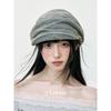 New vintage distressed denim newsboy cap for women, retro Korean and Japanese style artist cap, street fashion duckbill cap for summer