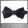 [Buzz Selection] Jacquard Double Bow Tie, Suitable for Weddings, Business, Stylish, Unique, Glossy, Elegant, Men's AC531 (Silver)