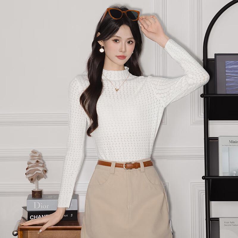 

Women s Soft Knit Mock Neck Layering Top One Size