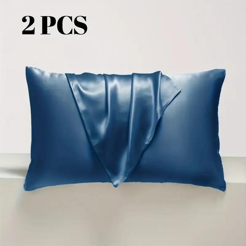 

Наволочка из 100% шелка тутового дерева, осеннее постельное белье, шелковые наволочки для волос и кожи, шелковистая гладкая наволочка со скрытой молнией L темно-синий
