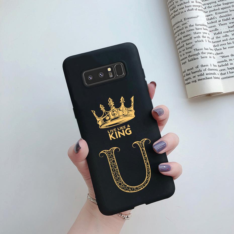 For Samsung Galaxy Note 8 Case Silicon Soft Cute Crown Letters Cover for Samsung Galaxy Note 8 Note8 SM-N950F Coque Capa fundas