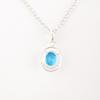 Handmade 925 Sterling Silver Swiss Blue Topaz Necklace Pendant Women’s Jewelry PP-6-1
