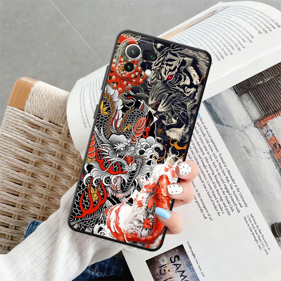 

Чехол для телефона Funda для Xiaomi Mi 13 Lite 12 12X 14 11 10T 11T 12T Pro Сшитый Тигр Дракон Xiaomi 12T