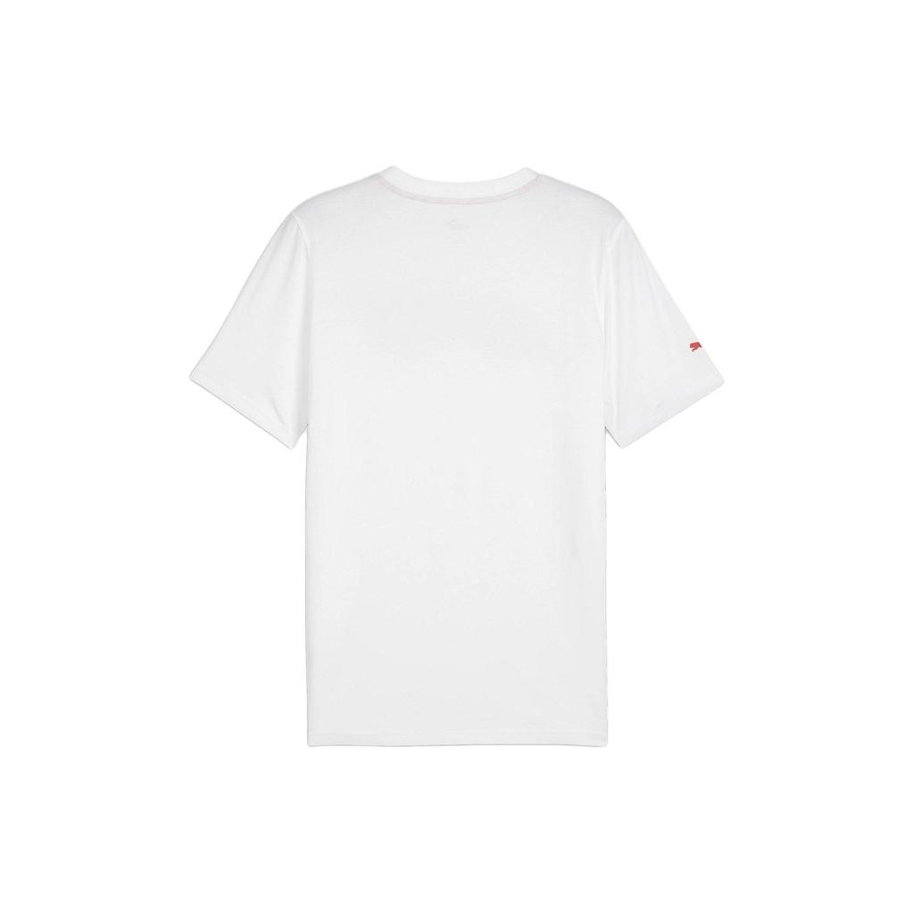 Puma F1® Color Block Logo Design Straight Cut Casual Crew Neck Short Sleeve T-Shirt Men Tops White 625851-02