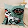 B-Billy & Mandy'sAdventure Cushion Cover Silky Short Plush Double-Sided Printed Pillow Case for Sofa All Seasons Home Decor Gift