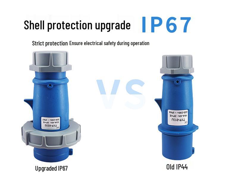 IP67 Waterproof Aviation Plug: 3 or 4 Core, 5 Hole High-Power Connector