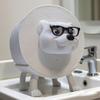 Cute Bear Toilet Paper Holder With Glasses - Sturdy Bathroom Tissue Holder