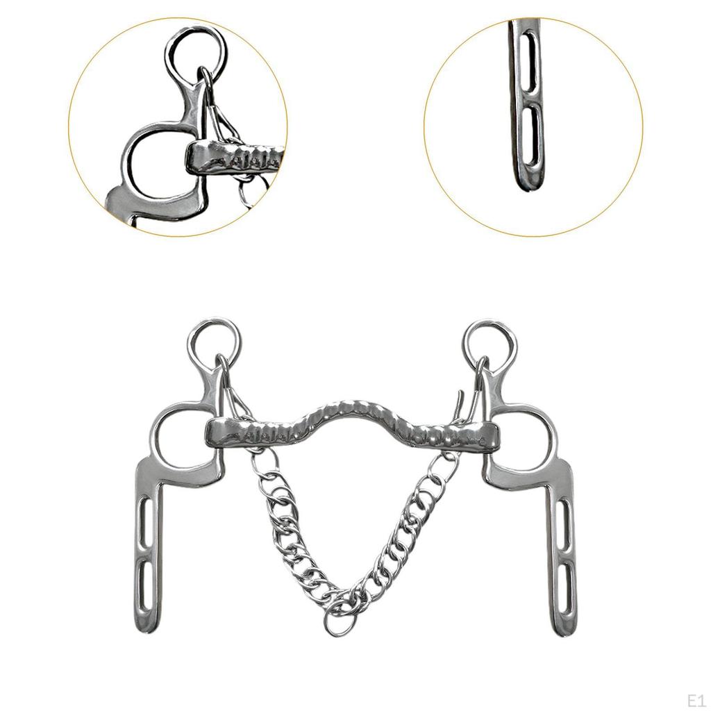 Horse Snaffle Bit Equestrian Connector Accessory, Cheek for Harness Supplies Heavy Duty,