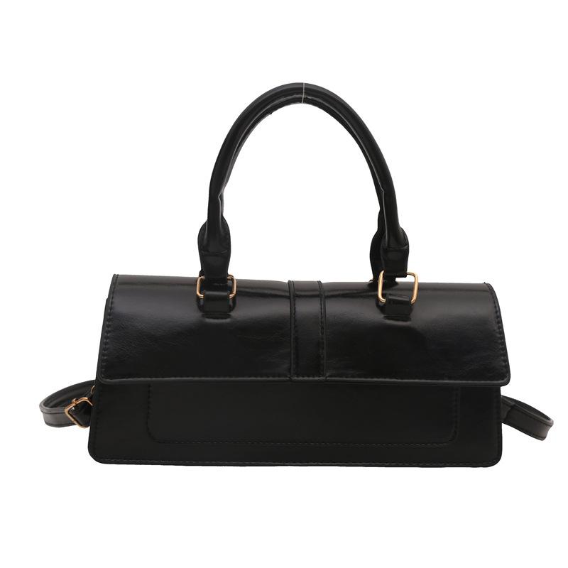 New Arrival Faux Leather Square Shoulder Bag Magnetic Closure Crossbody Handbag for Women