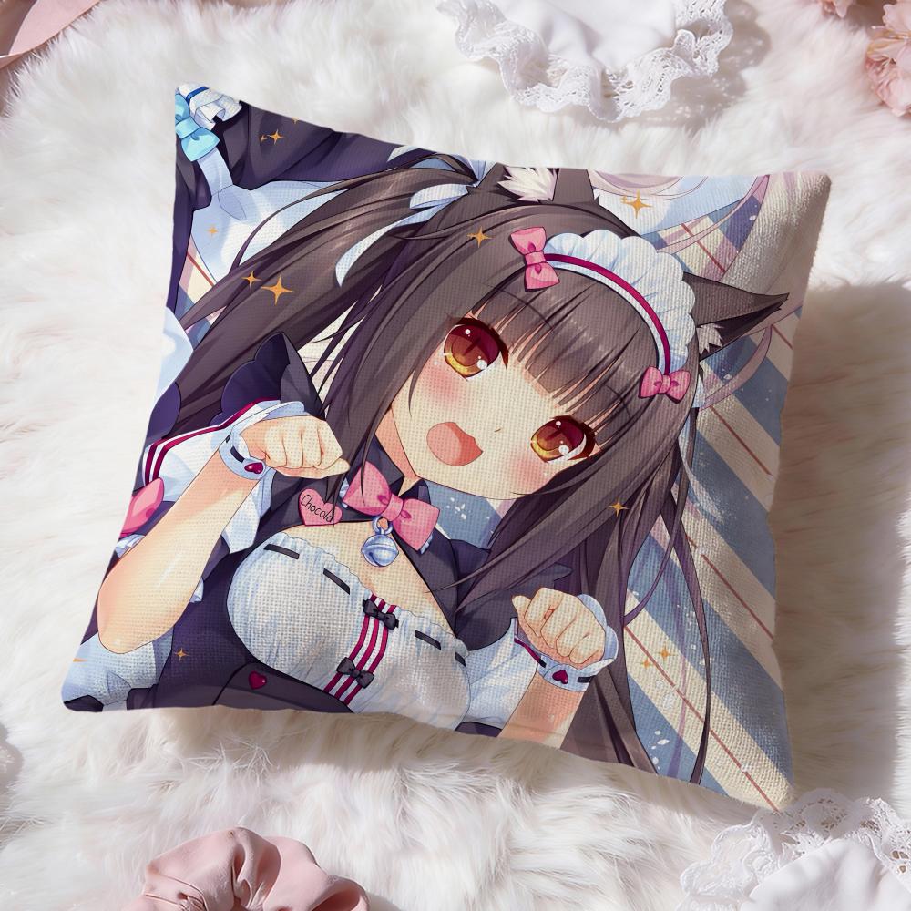 cute game n-Nekopara Cushion Cover Premium Comfort Reversible Pillow Cove -Two in One Design for Any Room & Car Interior
