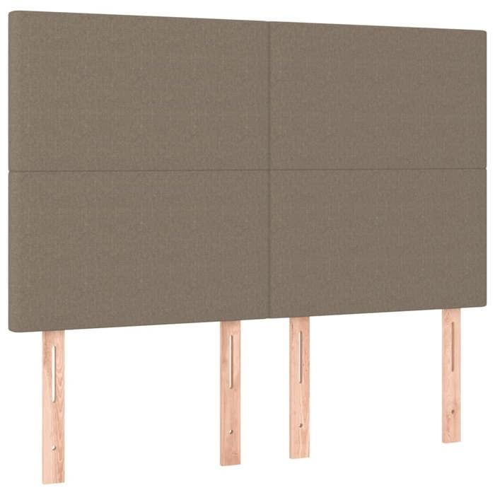 VidaXL Cadre de lit avec tête de lit Taupe 140x190 cm Tissu 3124891