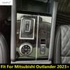 Central Console Gear Shift Panel Hand Brake P Button Cover Trim For Mitsubishi Outlander  - 2025 Stainless Steel Accessories