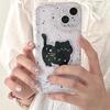 Custodia Nera Gatto Ins Imd Antiurto Per Iphone 13 12 Pro Max 14 Promax 11 Carina Cartone Animato Adorabile Antiscivolo Cover Posteriore Fundas