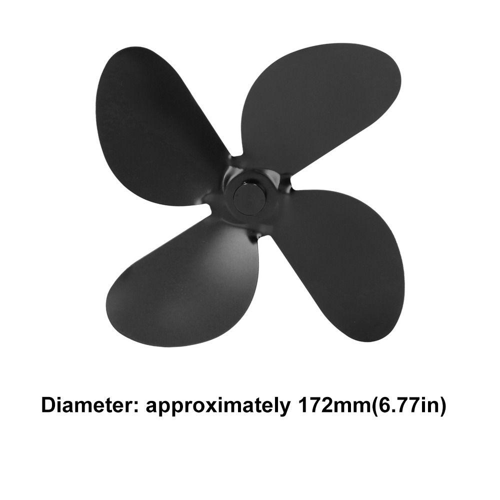 Aluminum Alloy Stove Fan Blades High Temperature Resistant 4 Blades Heat Powered Fan Heavy Duty High Performance